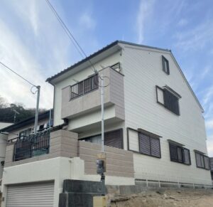 神戸市須磨区　I様邸　外壁塗装により明るい印象に！