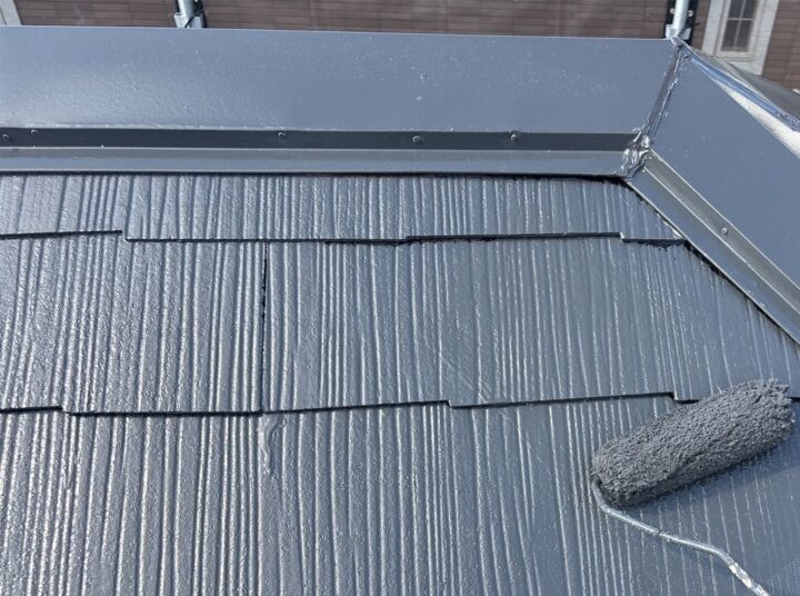 屋根塗装 上塗り